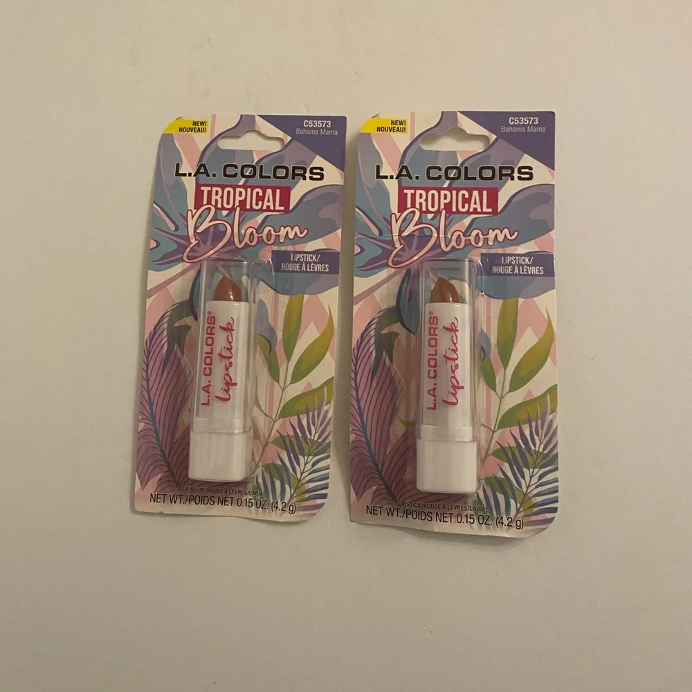 LA Colors Tropical Bloom Lipstick Bahama Mama New Sealed Bundle 2 Pack